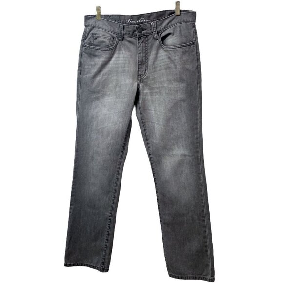 KENNETH COLE Mens Jeans 32/30 Gray Wash Denim 100% Cotton Straight Leg - Picture 1 of 12